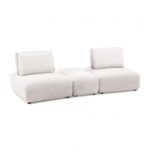 Stavanger 2-Seater with Rectangular Ottoman in White Boucle FM63001WH-E by Furniture of America 11