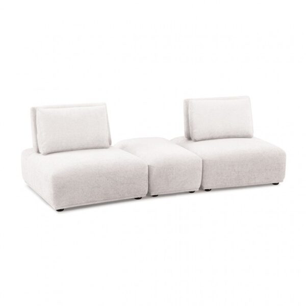 Stavanger 2-Seater with Rectangular Ottoman in White Boucle FM63001WH-E by Furniture of America 7