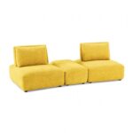 Stavanger 2-Seater with Rectangular Ottoman in Yellow Chenille  FM63001YL-E by Furniture of America 11
