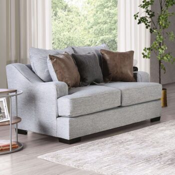 Skyline Loveseat in Light Gray Fabric – SM1211-LV by Furniture of America