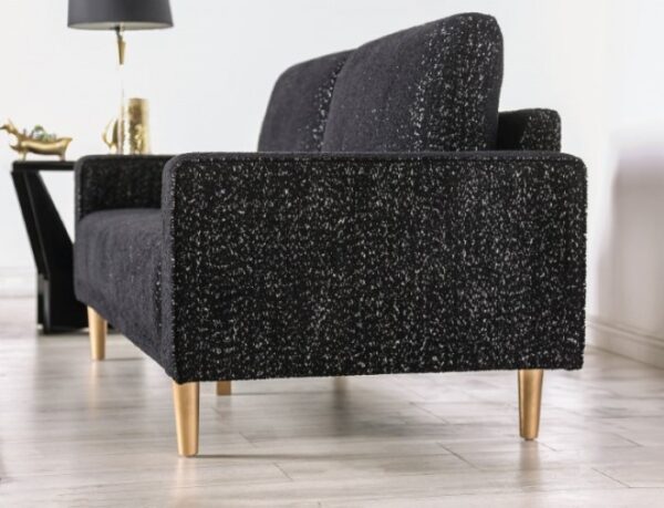 Elverum Loveseat in Black Boucle – FM61000BK-LV by Furniture of America 8