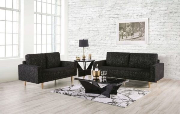 Elverum Loveseat in Black Boucle – FM61000BK-LV by Furniture of America 10