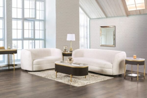 Versoix Loveseat in Off-White Boucle – FM61003WH-LV by Furniture of America 8