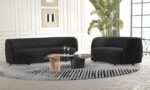 Versoix Loveseat in Black Boucle – FM61003BK-LV by Furniture of America 14