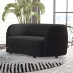 Versoix Loveseat in Black Boucle – FM61003BK-LV by Furniture of America 11