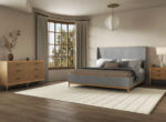Loft King Upholstered Bed in Natural Maple Finish By Art Furniture 8