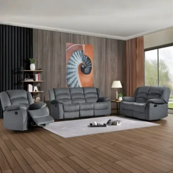 9824 Microfiber Fabric Reclining Sofa Set By Gu Furniture