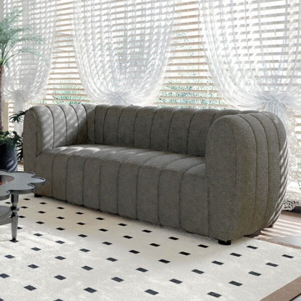 Aversa Loveseat in Charcoal Gray Boucle – FM61002GY-LV by Furniture of America 6