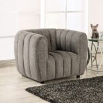 Aversa Chair in Charcoal Gray Boucle – FM61002GY-CH by Furniture of America 11
