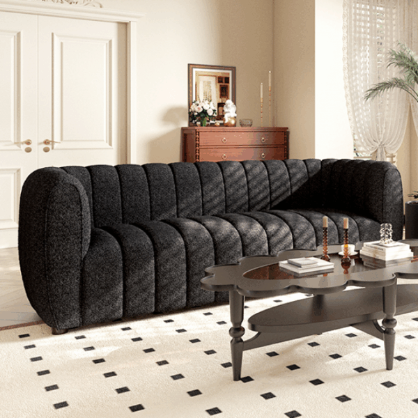 Aversa Sofa in Black Boucle – FM61002BK-SF by Furniture of America 7