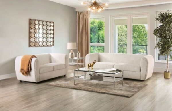 Verdal Loveseat in Off-White Boucle – FM61001WH-LV by Furniture of America 12