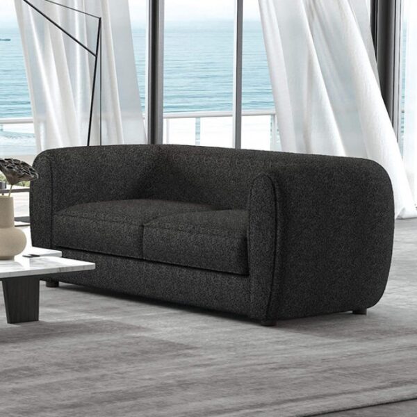 Verdal Loveseat in Black Boucle – FM61001BK-LV by Furniture of America 7