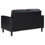 Ruth Modern Black Faux Leather Loveseat by Coaster Furniture 12
