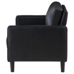 Ruth Modern Black Faux Leather Loveseat by Coaster Furniture 13