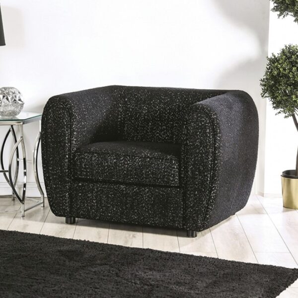 Verdal Chair in Black Boucle – FM61001BK-CH by Furniture of America 8