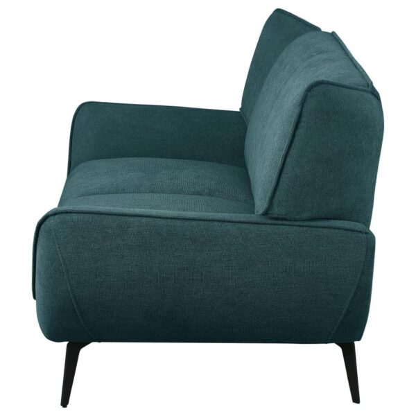 Acton Upholstered Flared Arm Loveseat Teal Blue by Coaster Furniture 9