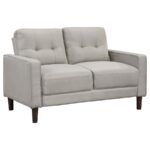 Bowen Upholstered Track Arm Tufted Loveseat Beige by Coaster Furniture 14