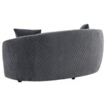 Brookside Velvet Upholstered Curved Loveseat Dark Gray by Coaster furniture 12