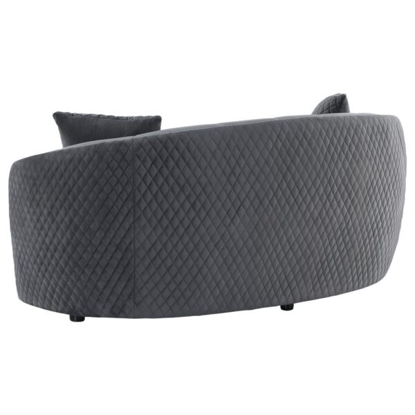 Brookside Velvet Upholstered Curved Loveseat Dark Gray by Coaster furniture 8