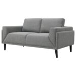 Rilynn Upholstered Track Arm Loveseat Gray by Coaster Furniture 13
