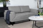 Rilynn Upholstered Track Arm Loveseat Gray by Coaster Furniture 11