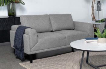 Rilynn Upholstered Track Arm Loveseat Gray by Coaster Furniture