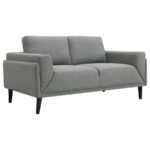 Rilynn Upholstered Track Arm Loveseat Gray by Coaster Furniture 14