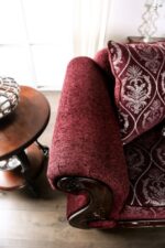 Sassari Loveseat in Burgundy Chenille – SM6447-LV by Furniture of America 30