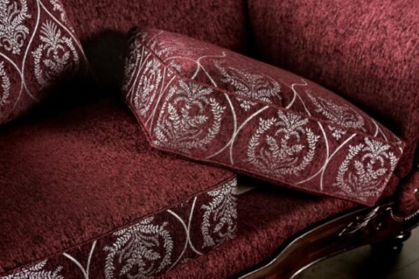 Sassari Loveseat in Burgundy Chenille – SM6447-LV by Furniture of America 19