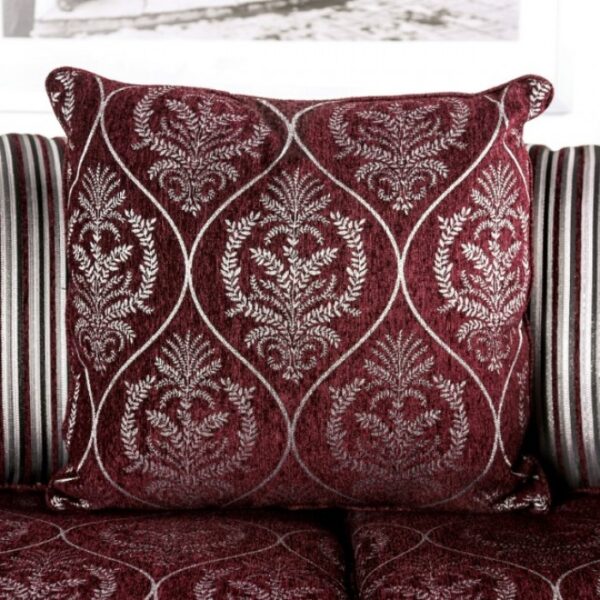 Sassari Loveseat in Burgundy Chenille – SM6447-LV by Furniture of America 17