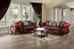 Sassari Loveseat in Burgundy Chenille – SM6447-LV by Furniture of America 24