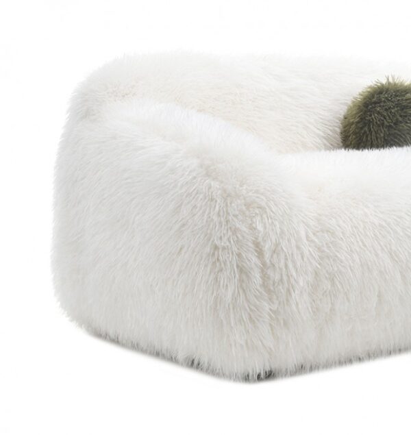 Darwen Loveseat in White Faux Fur – FM64006WH-LV by Furniture of America 9
