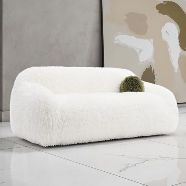 Darwen Sofa in White Faux Fur – FM64006WH-SF by Furniture of America 8