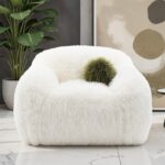 Darwen Swivel Chair in White Faux Fur – FM64006WH-CH-SW by Furniture of America 11