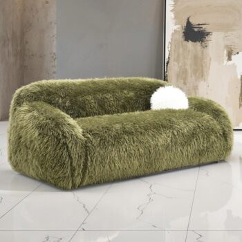 Darwen Sofa in Green Faux Fur – FM64006GR-SF by Furniture of America