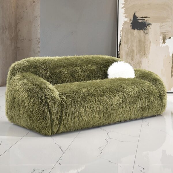 Darwen Sofa in Green Faux Fur – FM64006GR-SF by Furniture of America 8