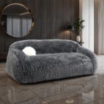 Darwen Sofa in Dark Gray Faux Fur – FM64006DG-SF by Furniture of America 11