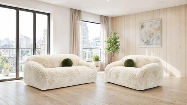 Darwen Loveseat in Sand Faux Fur – FM64006BG-LV by Furniture of America 12