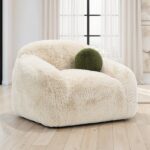 Darwen Swivel Chair in Sand Faux Fur – FM64006BG-CH-SW by Furniture of America 11