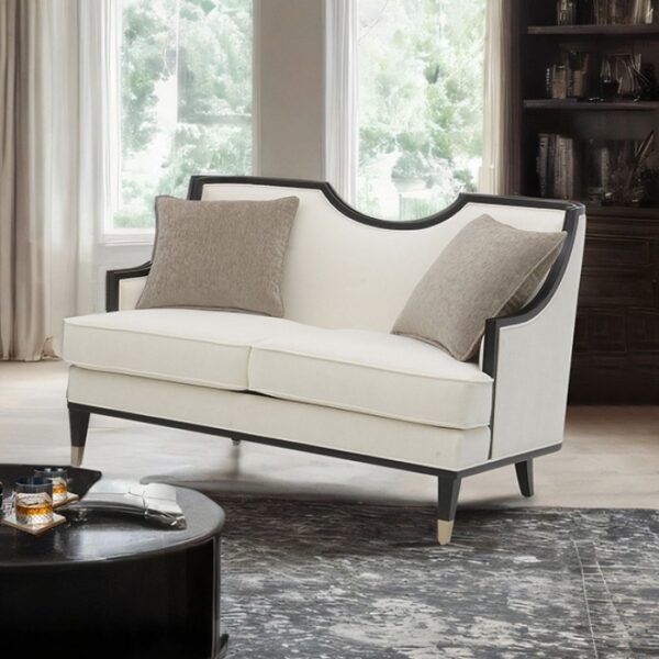 La Salle Loveseat in White Chenille – FM67005WH-LV by Furniture of America 11