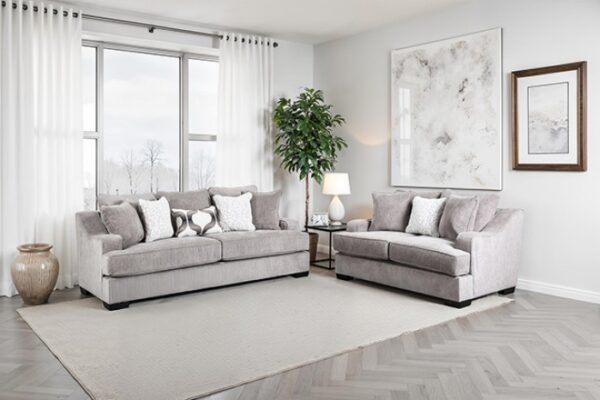 Mayfield Loveseat in Gray Fabric – SM1249-LV by Furniture of America 12