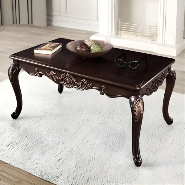 Palencia Traditional Dark Cherry Coffee Table FM45005C by Furniture of America - Image 3