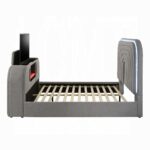 Shelyn Bed with LED, Fireplace, Bluetooth, and TV Stand By ACME 11