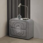 Shelyn Nightstand in Gray Teddy Sherpa BD05653 By ACME 9