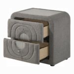 Shelyn Nightstand in Gray Teddy Sherpa BD05653 By ACME 10