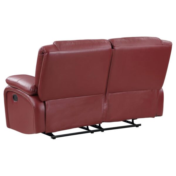 Camila Upholstered Motion Reclining Loveseat Red by Coaster Furniture 13