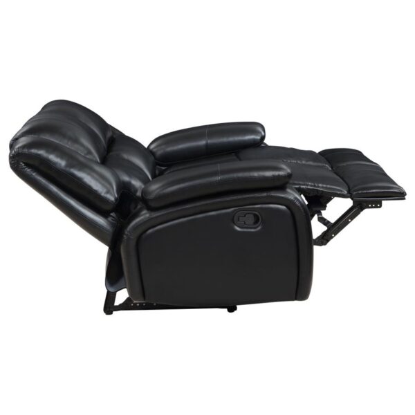 Camila Upholstered Motion Reclining Loveseat Black by Coaster Furniture 12