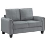 Davis Upholstered Rolled Arm Loveseat Gray by Coaster Furniture Luxury Living Room Furniture Mobilia Cleopatra 12 Davis Upholstered Rolled Arm Loveseat Gray by Coaster Furniture 12