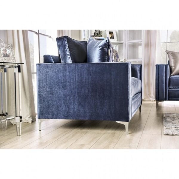 Jodie Love Seat in Satin Blue & Silver – SM2687-LV by Furniture of America 17