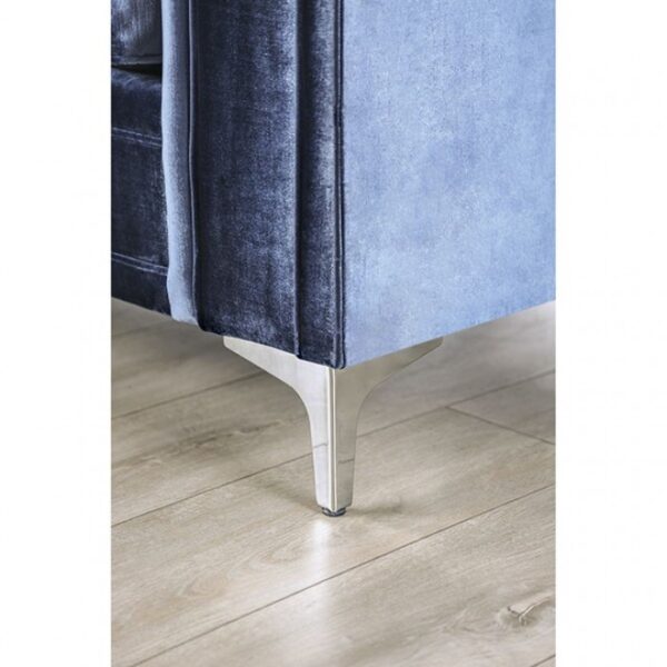 Jodie Love Seat in Satin Blue & Silver – SM2687-LV by Furniture of America 14